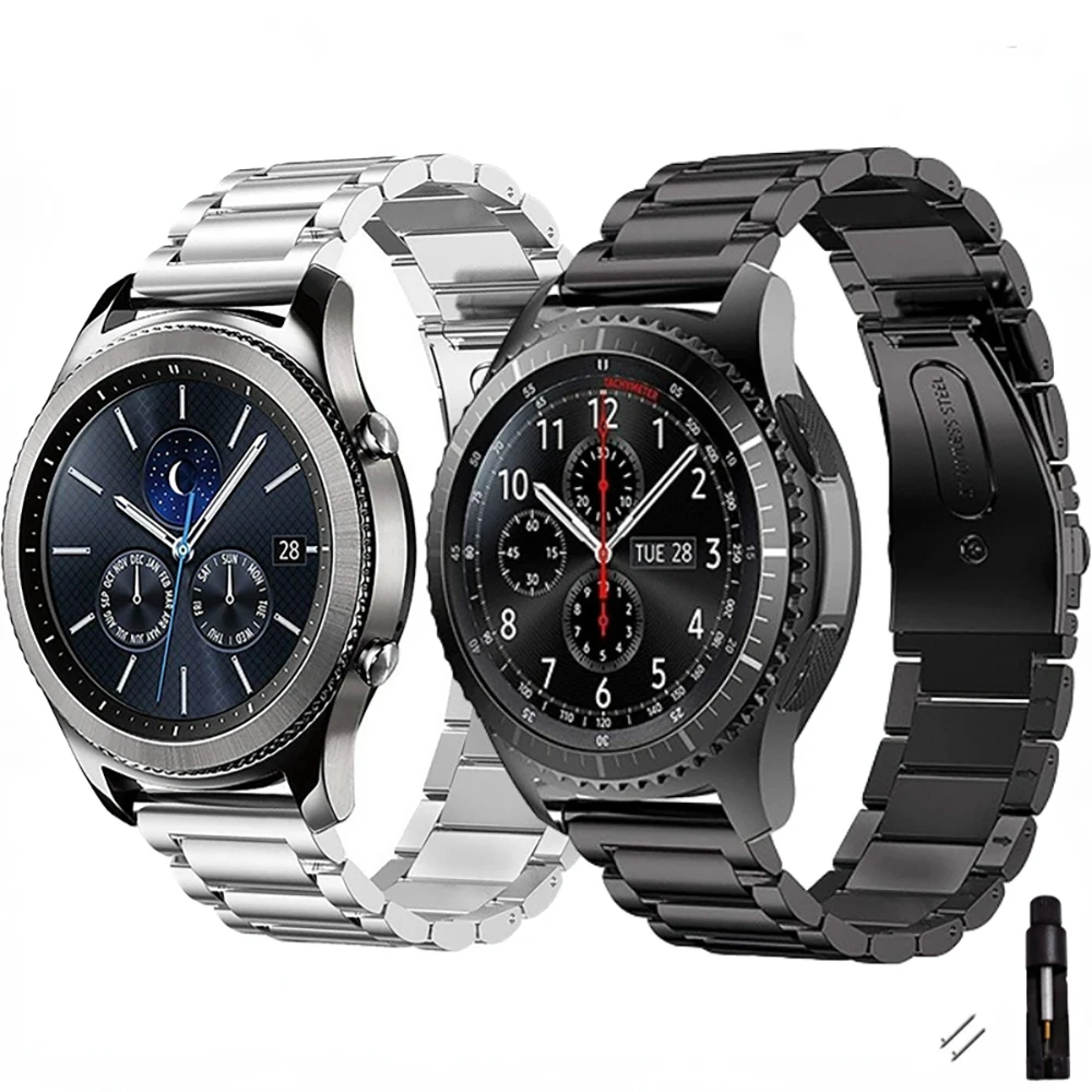 

Ремешок металлический для Samsung Watch 46 мм/Gear S3/Active 2 44 мм 40 мм, браслет для Huawei Watch GT 4 3 2 Pro/Amazfit GTR 47 мм/Stratos, 20 мм 22 мм