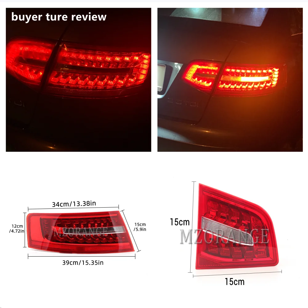 مصباح ليد خلفي لأودي A6 C6 S6 كواترو RS6 صالون سيدان 2009 2010 2011 أضواء خلفية مع توقف مصباح مكبح بدوره مصباح إشارة #6