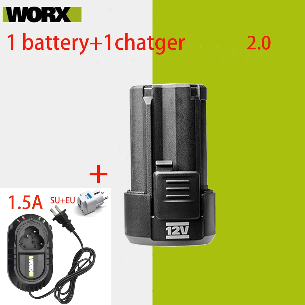 100% New Original 2.0/4.0Ah for WORX Kress 12V WA3506 WU127 WU128