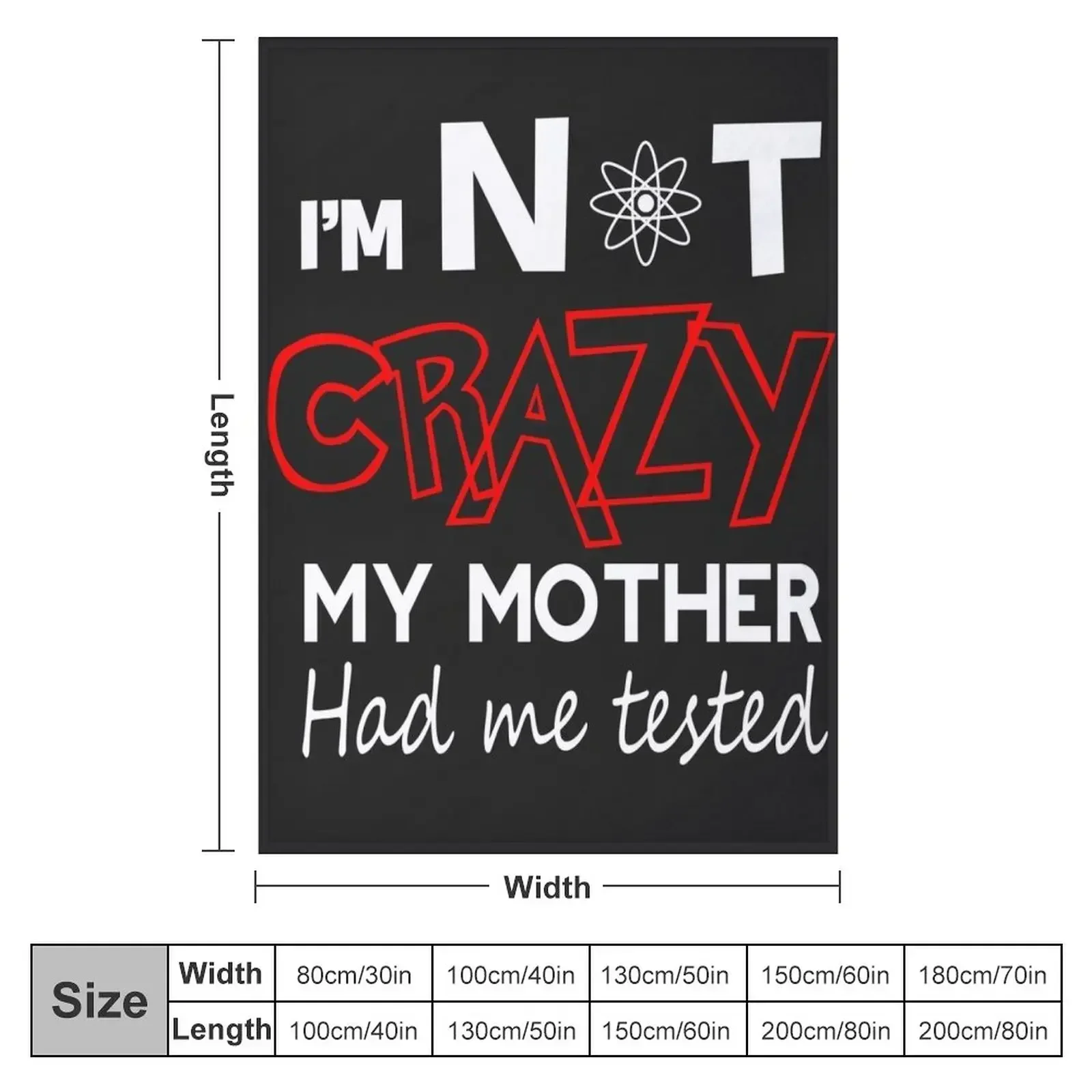 i'm not crazy Throw Blanket
