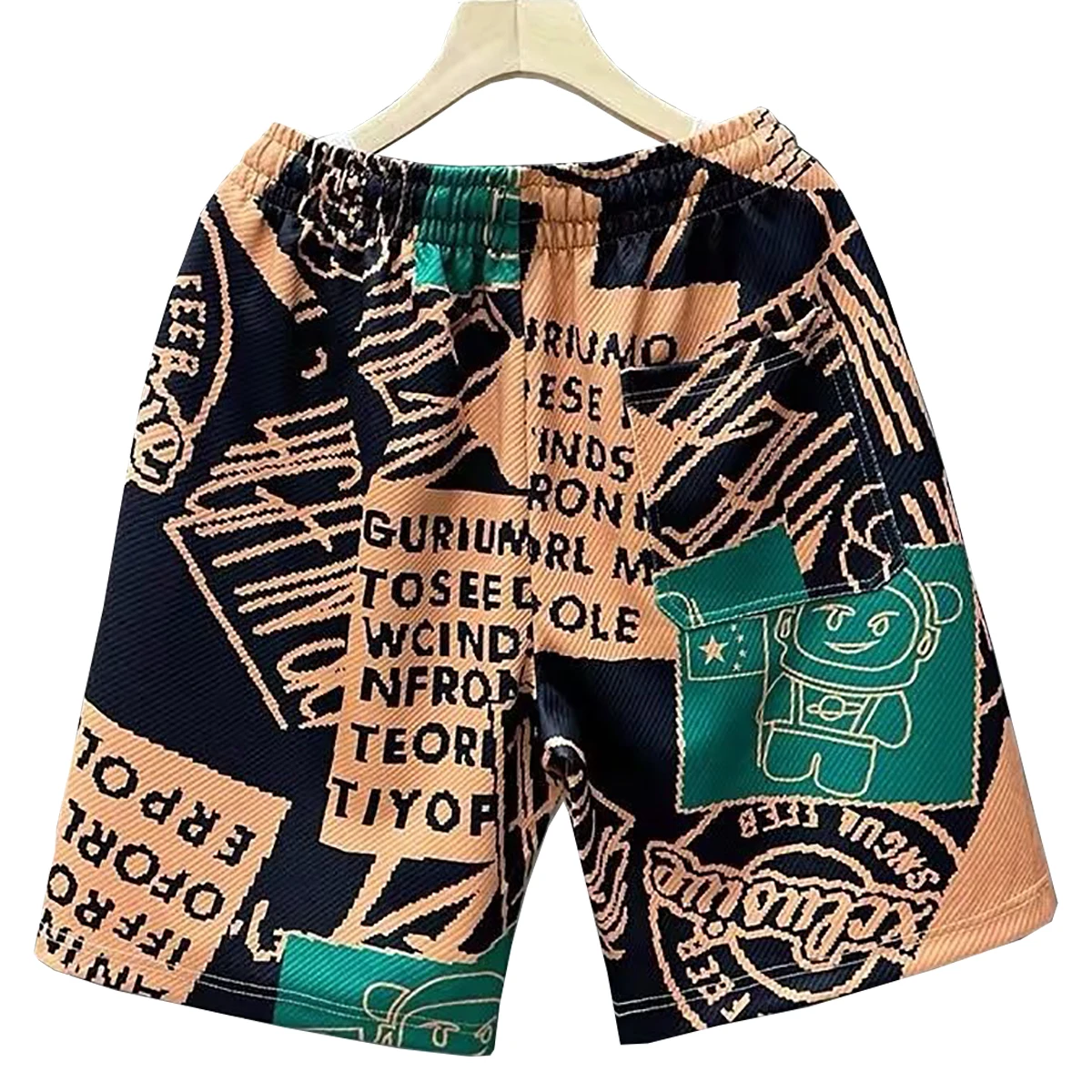 Men's Casual Shorts Summer Ultra Thin ice Silk Shorts Quick Drying Loose Fit Can be Used As Swimming Trunks Beach Pants