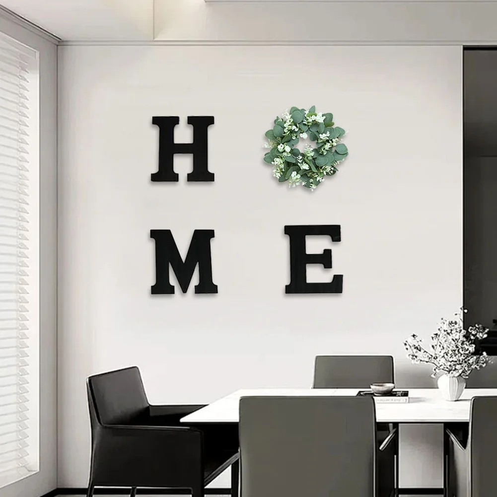As Picture Eucalyptus Leaf Garland Minimalist Wall Hanging Lifelike Eucalyptus Leaves Long-lasting Wooden Craft