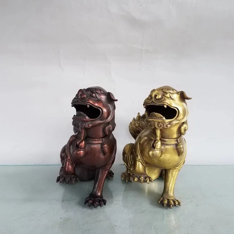 Brass Lion Roar Listening Incense Burner Home Living Room Bedroom Craft Ornament
