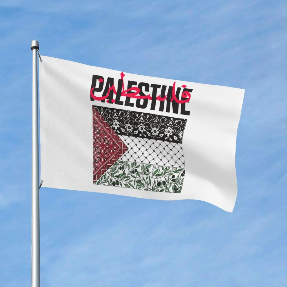 3x5 ft Palestine Gaza Flag Flag with 2 Grommets for Hanging Banner Quality Custom Flags For Indoor Outdoor Decor