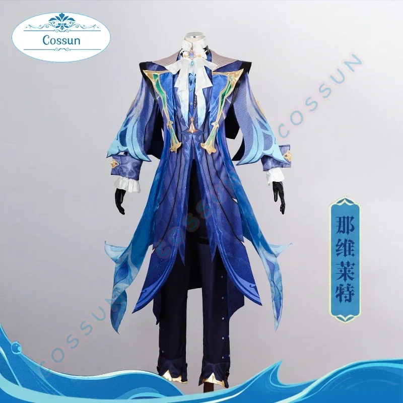 Game Genshin Impact Neuvillette Fontaine Chief Justice Cosplay Costume Halloween outfits Animation Game Costume Men Full Set