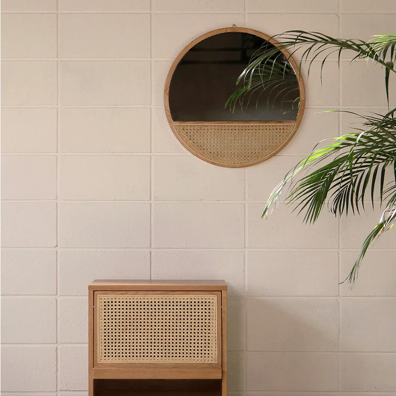 مرآة مكياج إسكندنافية، مرآة زخرفية بسيطة وحديثة لغرفة المعيشة، معلقة على الحائط، مرآة تزيين المشاهير على الإنترنت ب #2