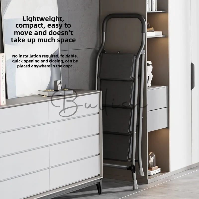 Klappleiter Haushaltsfischgrätenmuster Über der Wand Klettern Multifunktionaler Handlauf für den Innenbereich