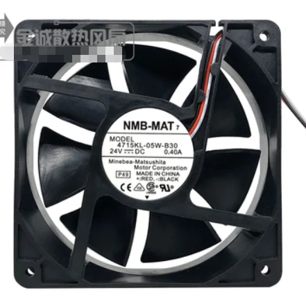 

NMB-MAT 4715KL-05W-B30 P49 DC 24V 0.40A 3-Wire 120X120X38mm Server Cooling Fan