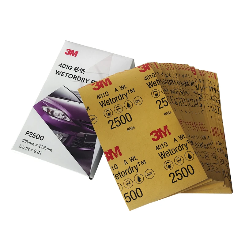 3M Water Sandpaper 401Q High Efficiency Water Sandpaper Polishing Scratch Finish 2500 Mesh Beauty Sandpaper - Image 3
