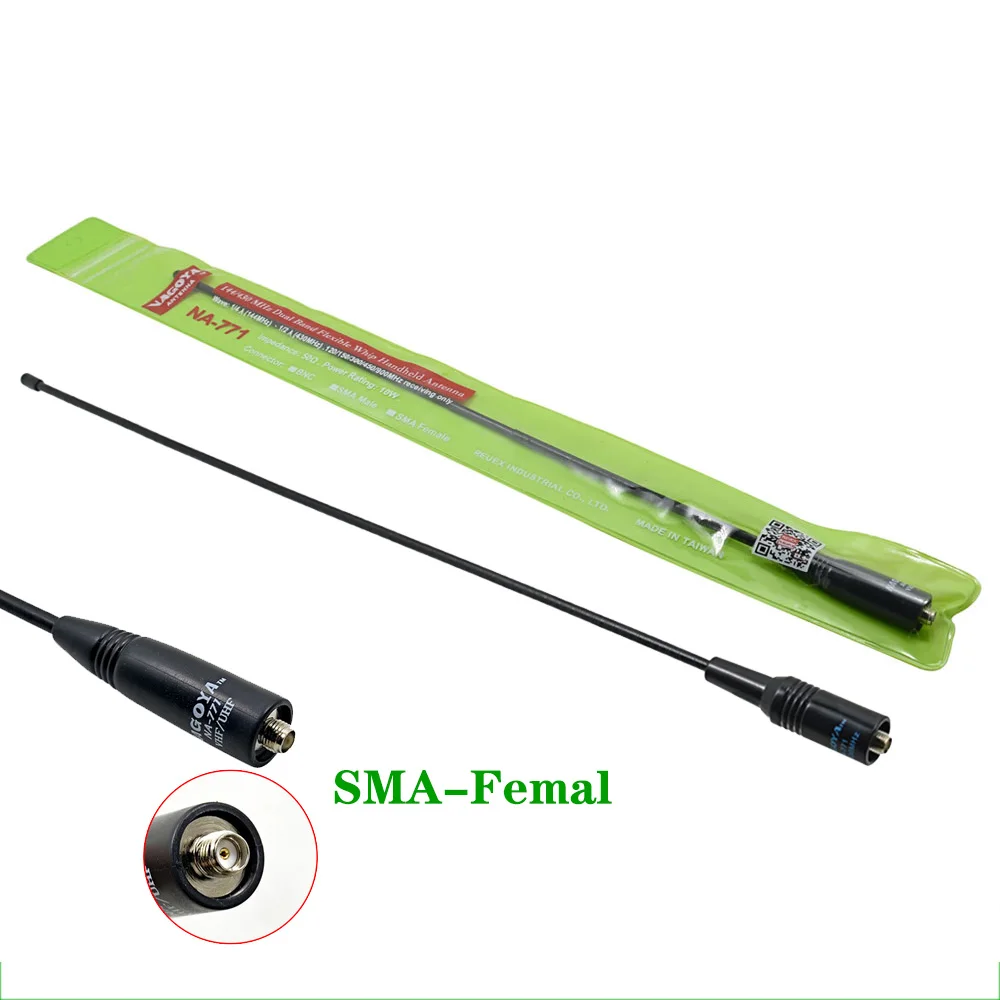 Antena Baofeng NA-771 SMA-F, Antena de Doble Banda 144/430MHz para Walkie Talkie Baofeng UV-5R BF-888S BF-1909