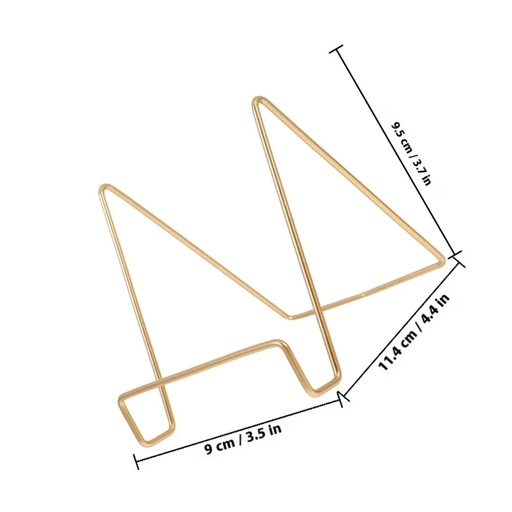 2Pcs Gold Metal Tabletop Display Stand Multi Purpose Book Plate Holder Heavy Duty Easel for Recipe Books Cookbooks Postcards