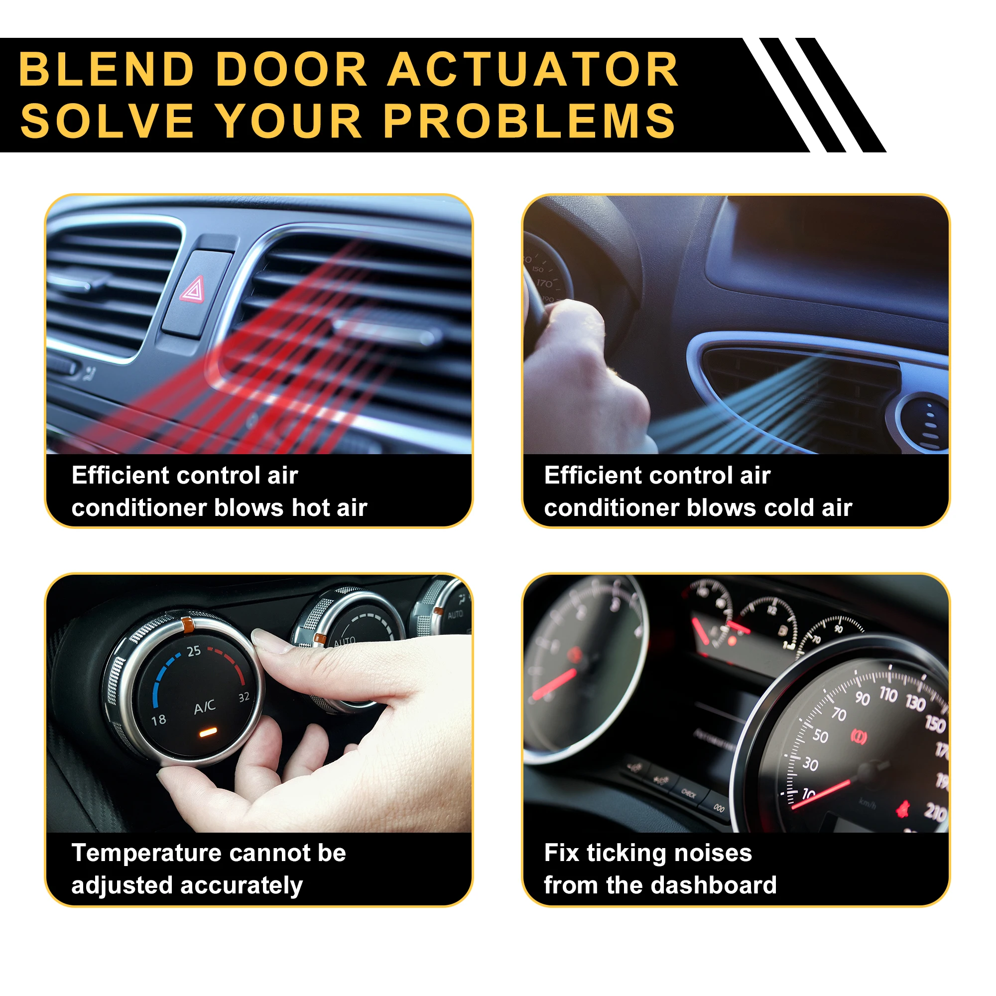 UXCELL HVAC ヒーターブレンドドアアクチュエーター フォルクスワーゲン ティグアン 2012-2016 No.2Q0907511G