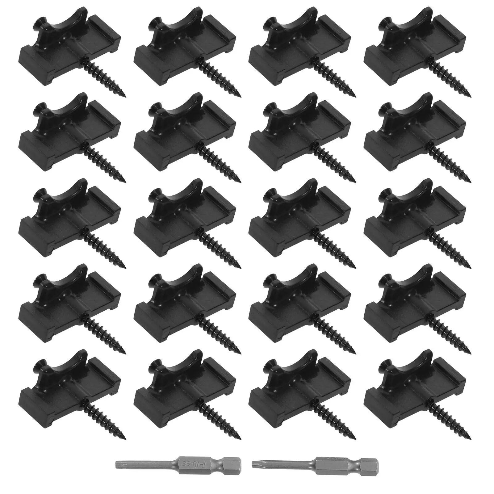 

1 Set Hidden Composite Deck Fasteners Plastic Deck Clips Starter Clip System for Balcony Garden Decking Boards Installation