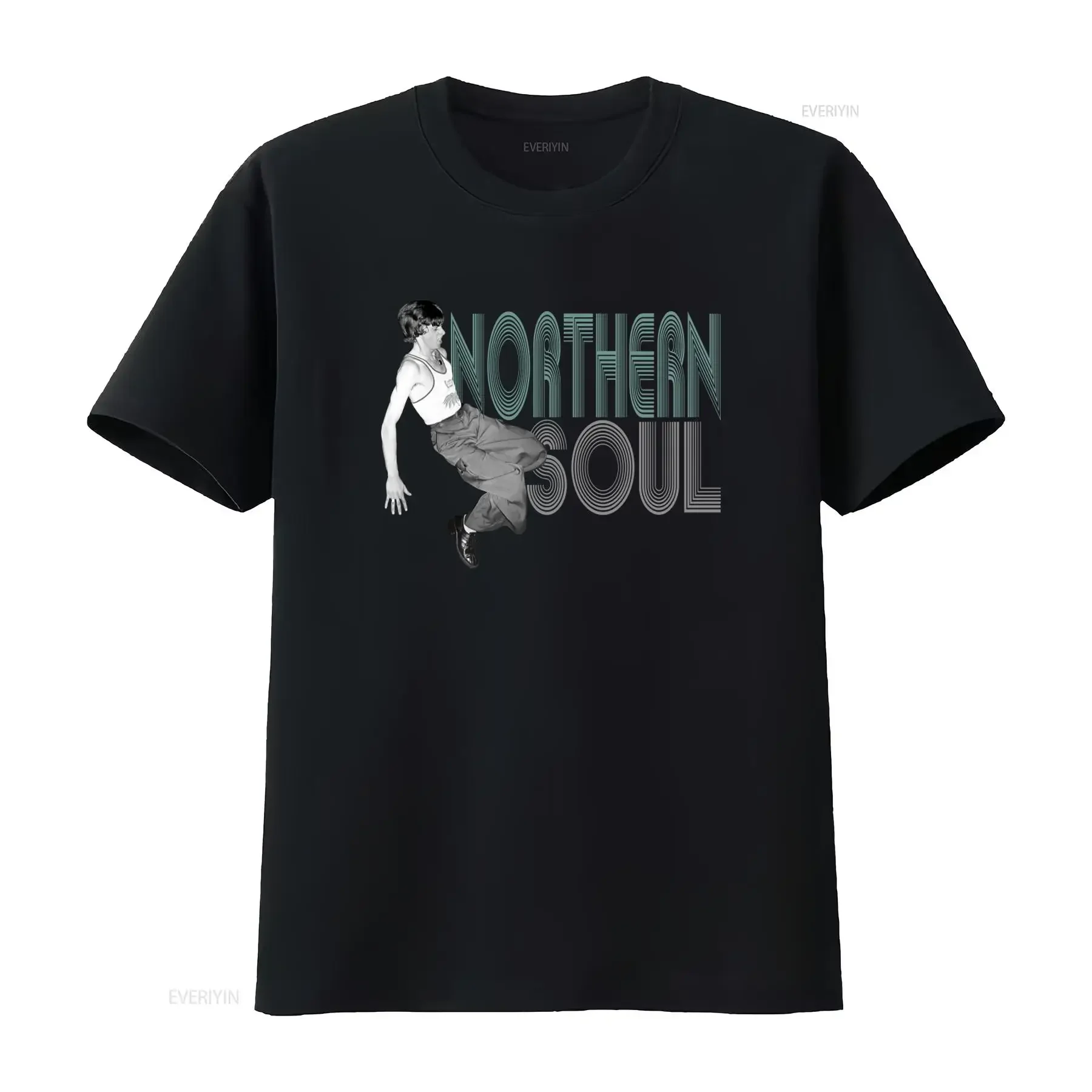 Northern Soul Dancer T Shirt Retro Motown Style Print vintage Washed Unisex Versatile designer clothes Top For Everyday Wear