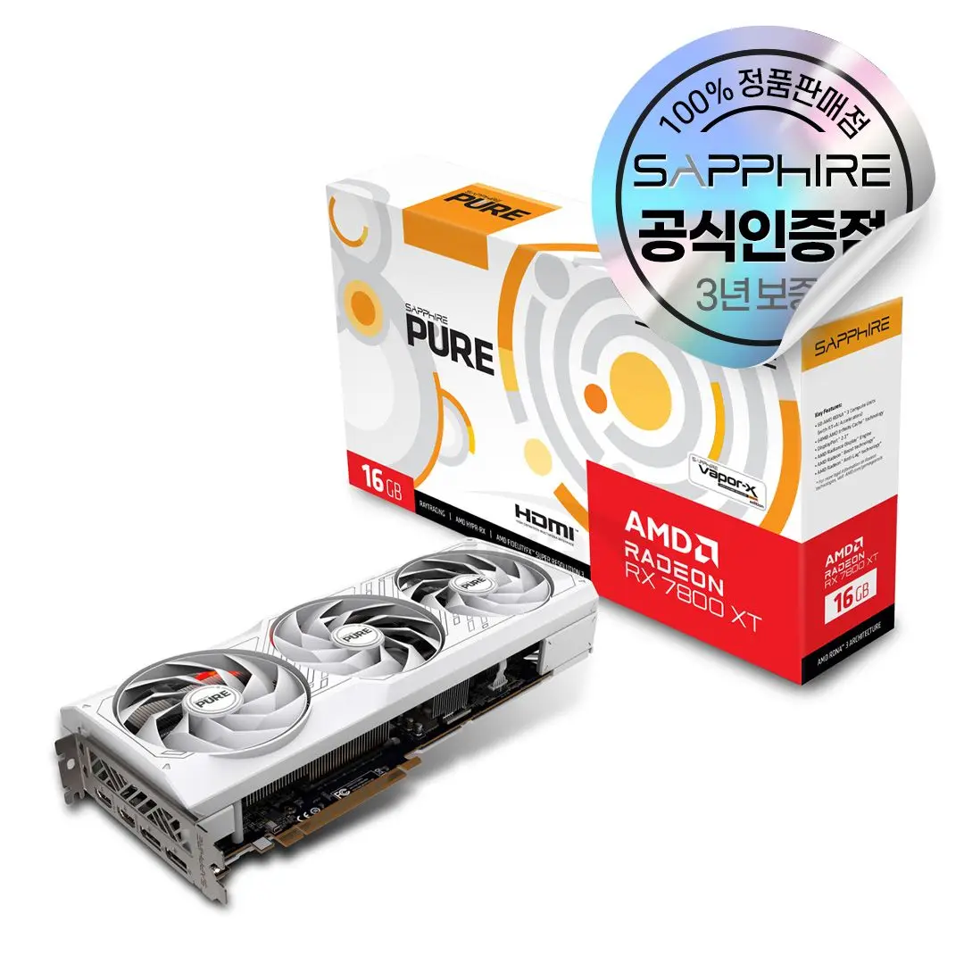 SAPPHIRE RADEON RX 7800 XT PURE OC D6 16GB