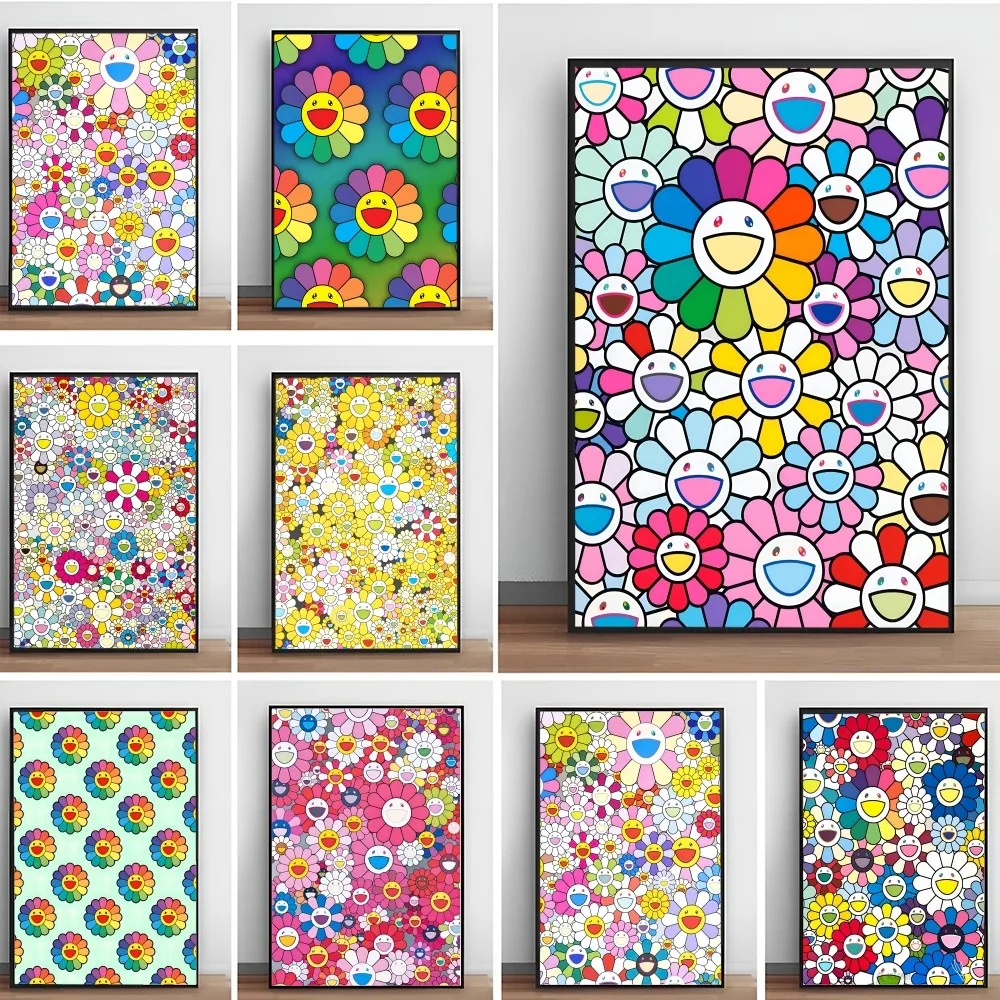 Art M-Murakami T-Takashi Flower Poster Paper Print Home Living Room Bedroom Entrance Bar Cafe Art Painting Decoration