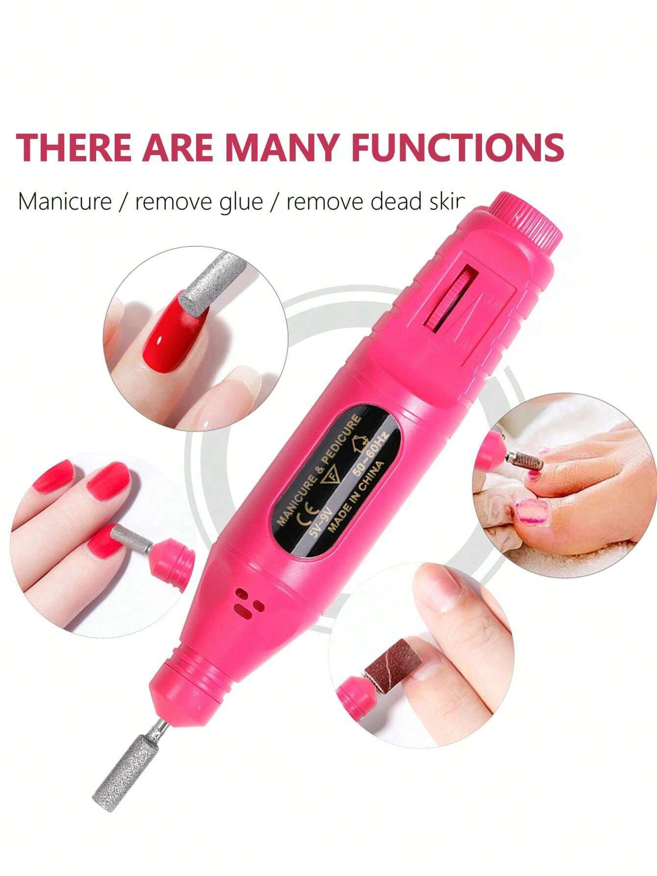 Complete Acrylic Powder Nail Kit, Professional Manicure Set with Nail Drill Machine, Acrylic Liquid, Nail Tips, Color Pigment Po