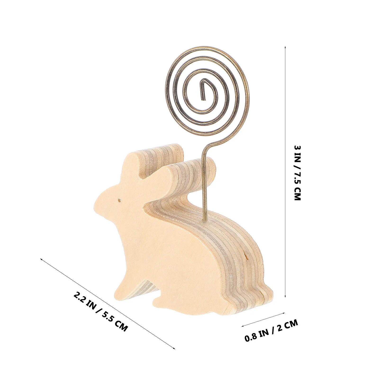 Cartoon Rabbit Wooden Memo Clip Note Holder Desktop Photo Stand Easter Office Home Desk Decoration Easter Themed Ornaments