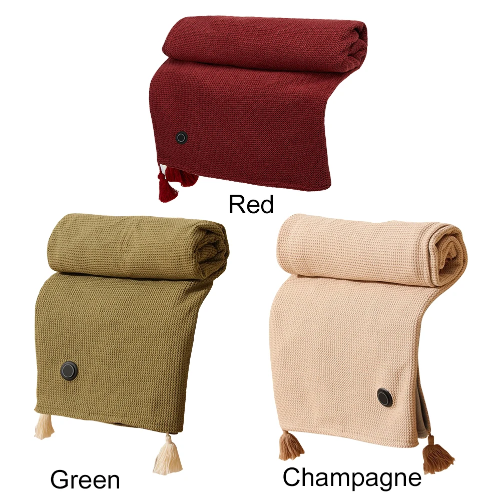 

Wearable USB Electric Heated Blanket 3 Heating Levels USB Heated Blanket Shawl Heated Shawl for Home Office