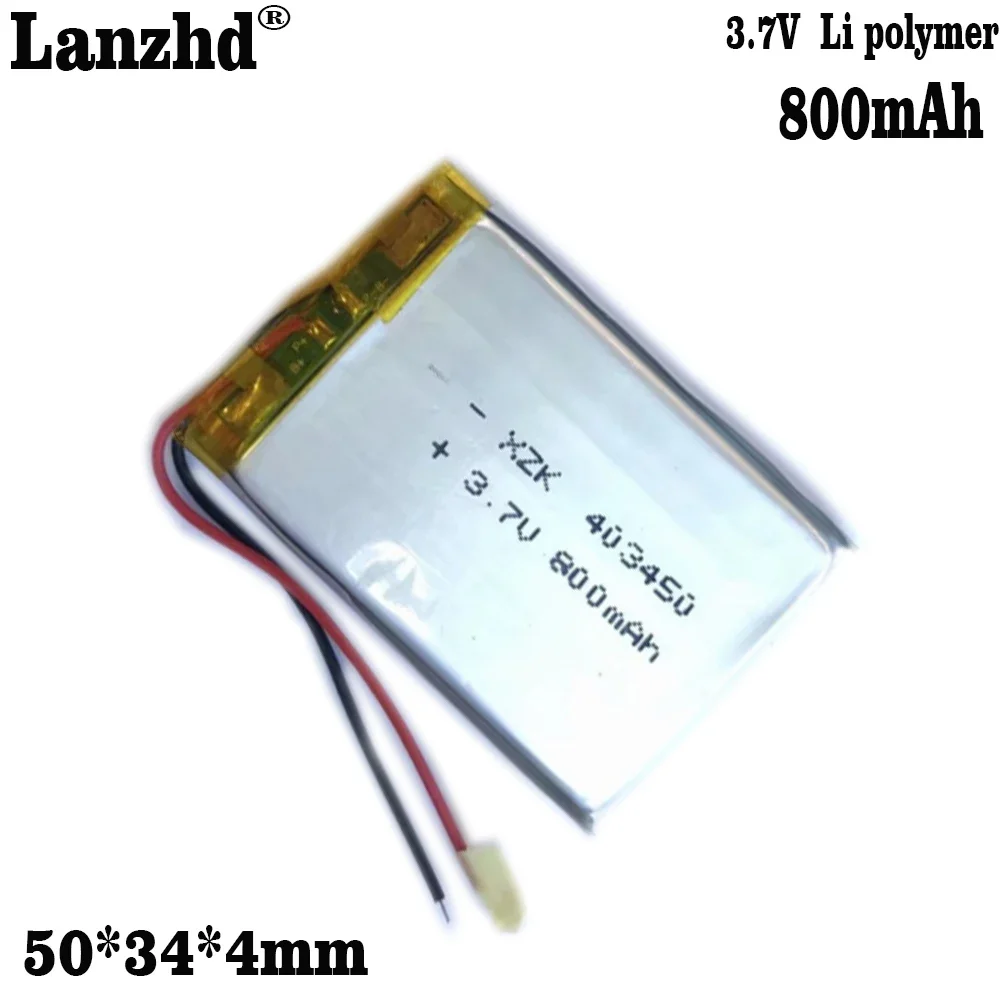 1-12pcs Polymer Lithium battery 800mAh Li-ion Lipo battery 3.7V 403450 043450 for smart phone DVD mp3 mp4 Led Lamp camera