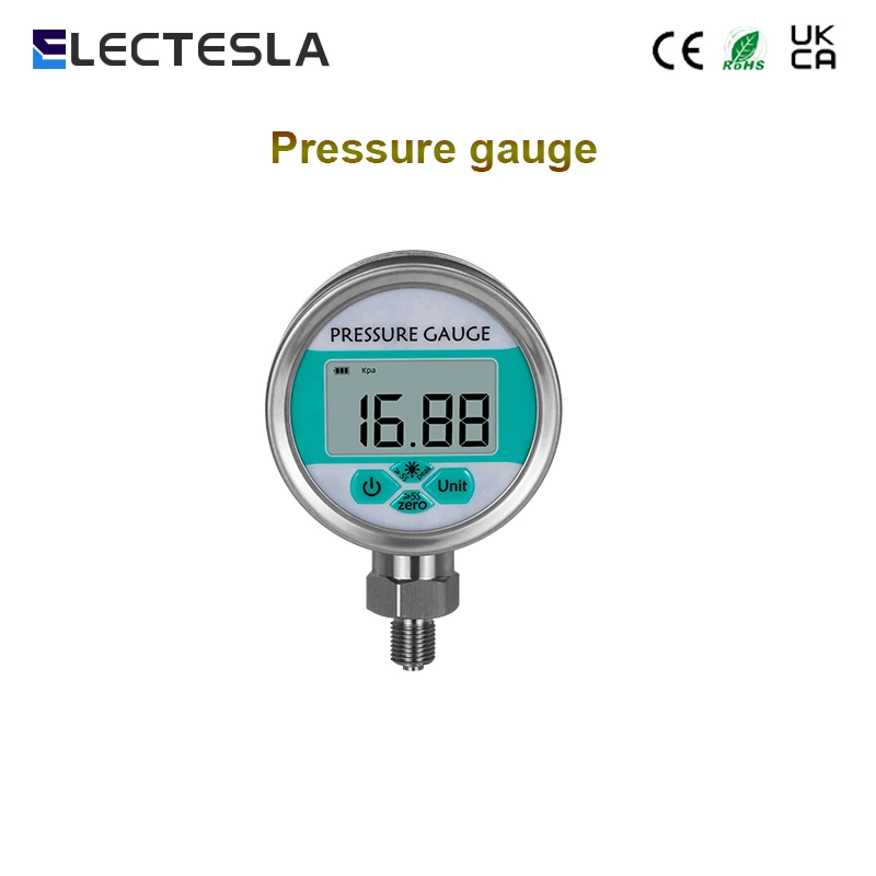 

Radial Oil Gas Water Pressure Gauge Manometer Hydraulic Vacuum Digital Pressure Gauge G1/2 3VDC