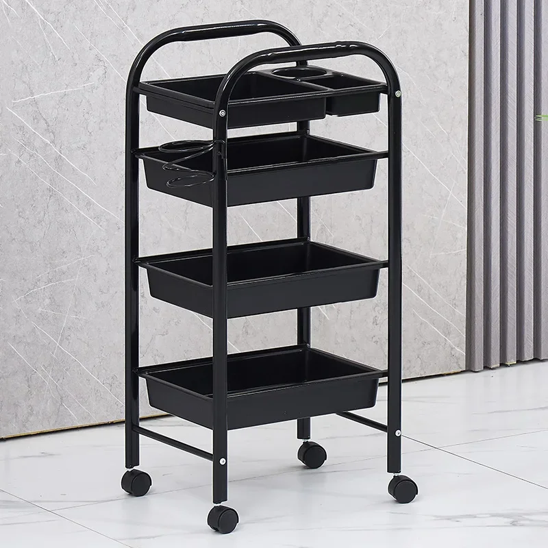 

European Style Home Villa Salon Trolley Beauty Salon Multifunctional Trolley Large Capacity Barber Shop Tool Wheels