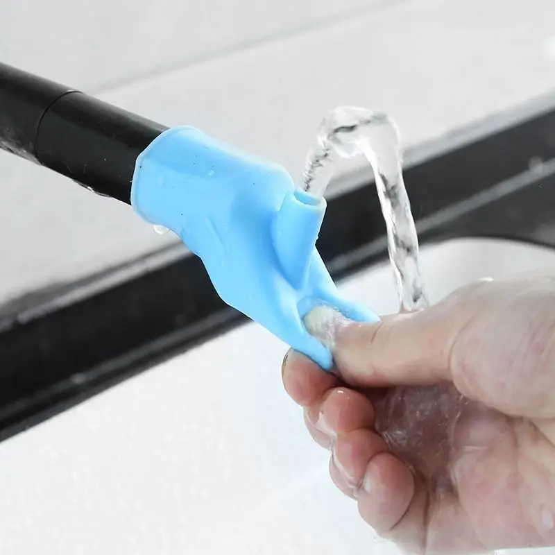 2pcs Universal Silicone Faucet Extender Anti Splash Water Saver Flexible Hose Adapter for Kids Bathroom Sink Bathroom Products