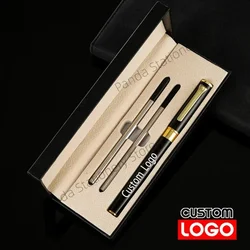 Embalaje de caja de regalo de lujo, suministros de oficina para estudiantes, Escuela de Negocios, pluma estilográfica con logotipo personalizado, regalo para novio