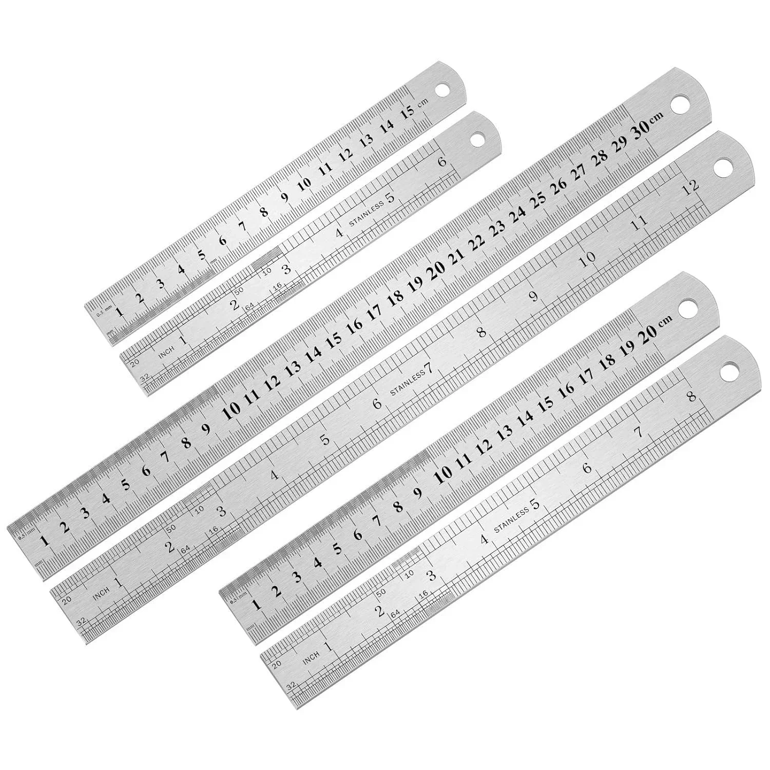 Steel ruler Stainless steel ruler 6 in-20 in ruler Steel ruler Steel ruler 40cm Iron ruler Rigid ruler