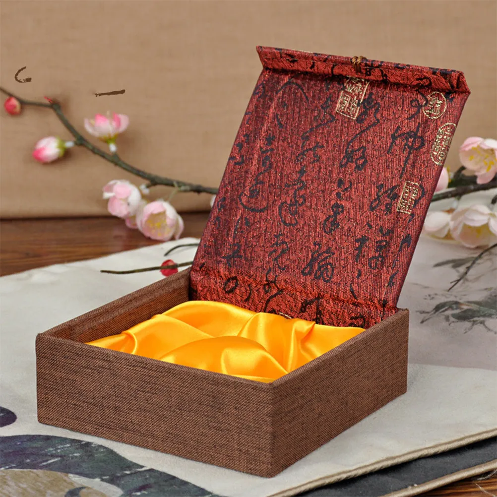 

1Pcs Buddha Beads Jewelry Box Chinese Retro Style Red Tassel Gift Box Premium Packaging Multipurpose Ornament Case