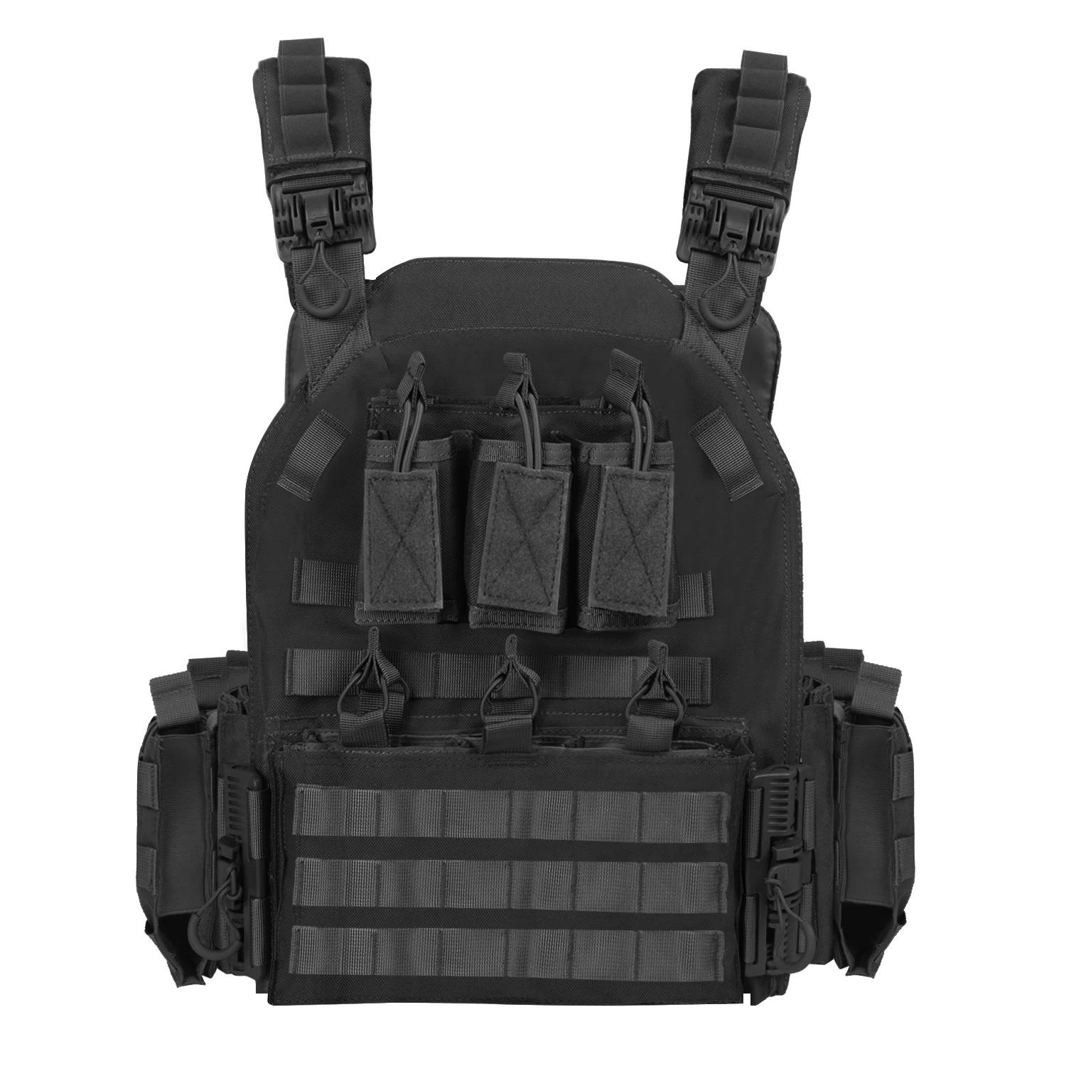 Tactical Vest Fast detachable light laser cut outdoor hunting black gear carry vest of high quality