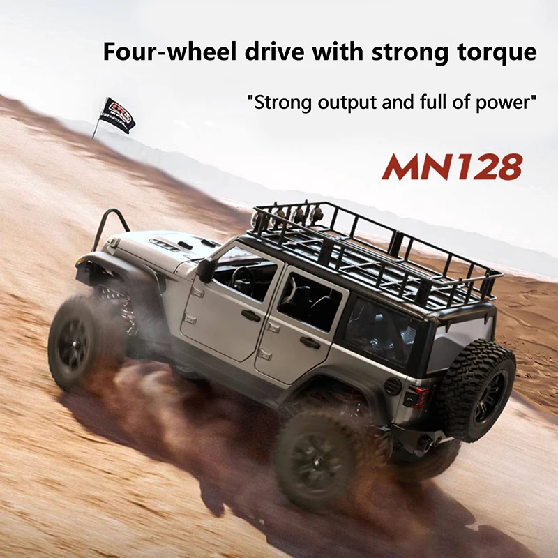 MN MODEL MN128 1/12 4WD RC Car Model Pickup Remote Control Truck Toys With LED Climbing Off-Road All Terrain RC Crawler Gifts