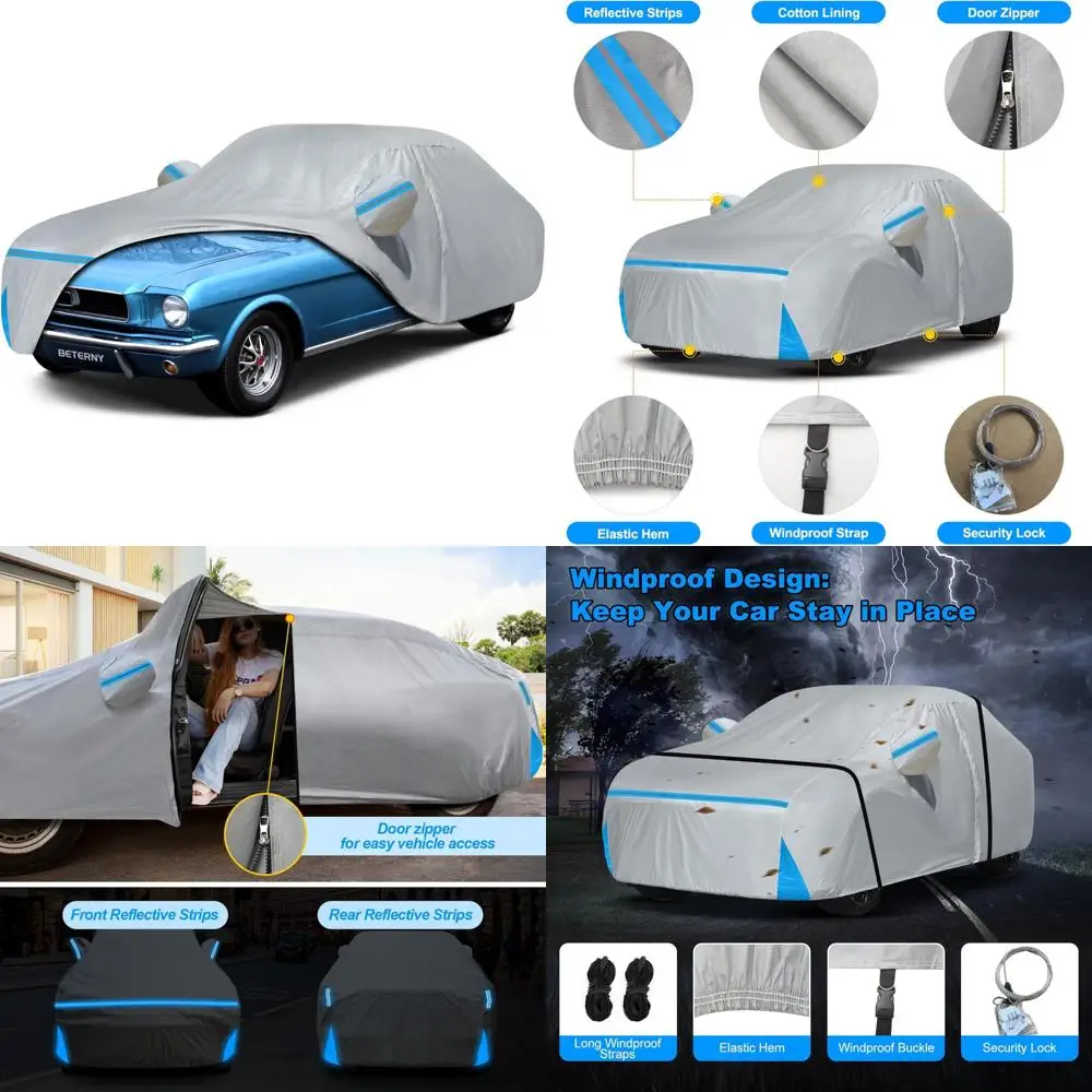 

Водонепроницаемый автомобильный чехол на заказ для Mustang 1964-1978 годов, всепогодная защита от солнца, дождя, ультрафиолета, пыли и снега на открытом воздухе