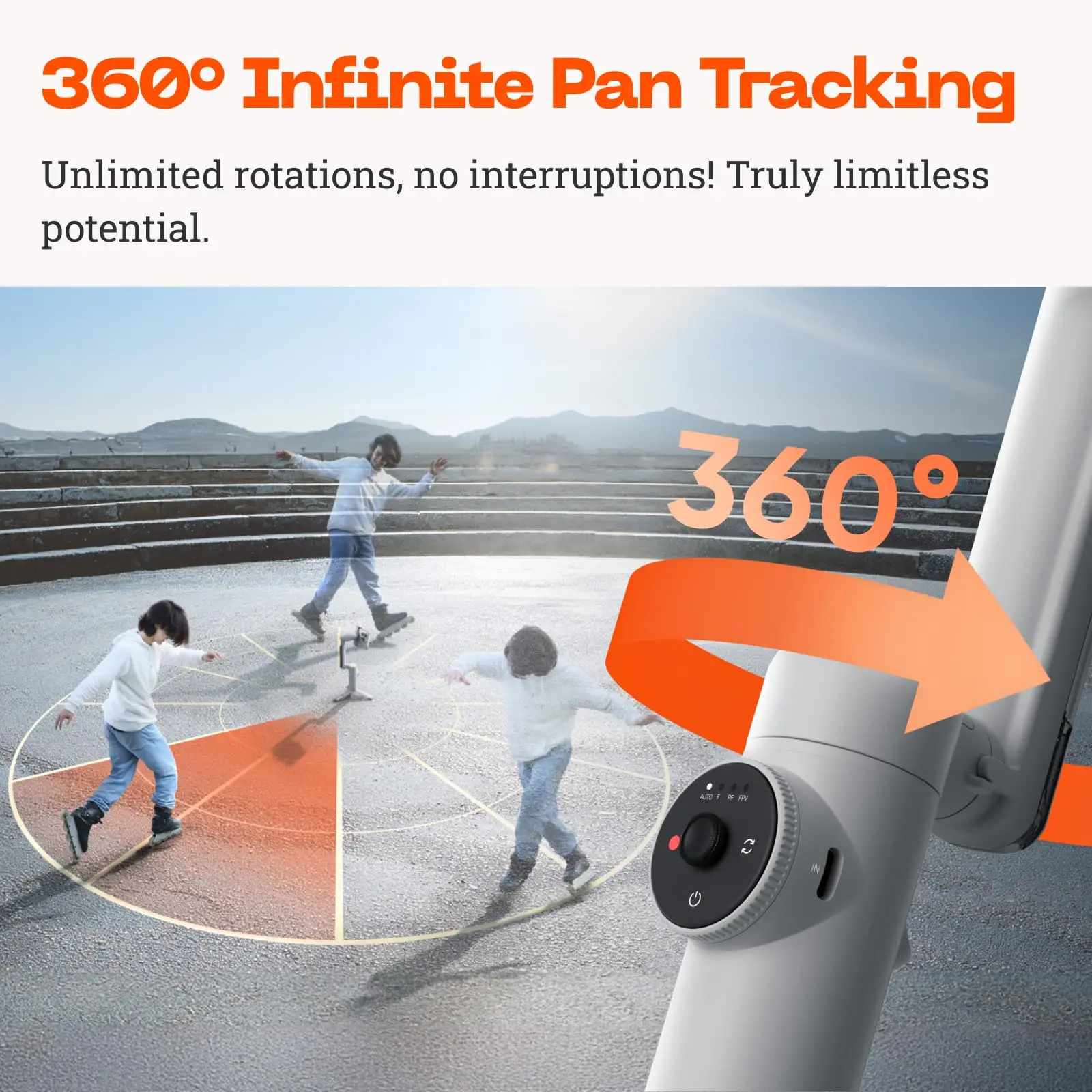 Insta360 Flow Pro - AI gimbal stabilizer for smartphones, Apple DockKit support, 360º infinite pan tracking, AI tracking