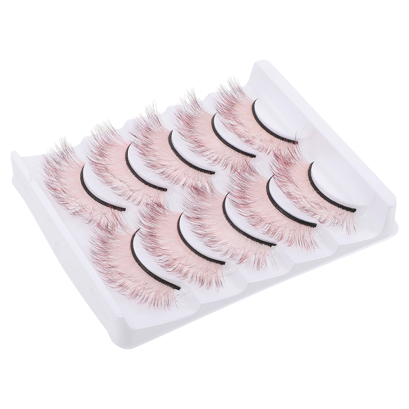 

5 пар цветных накладных ресницWispyNaturalMakeupStripsFluffyDesignSexyEyeLashesPartyClubCosplayHalloweenStageProm