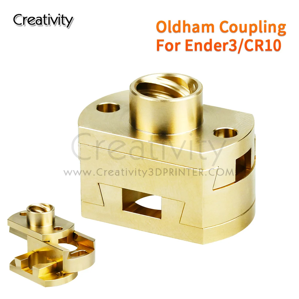 1PCS 18mm Oldham Coupling Ender 3 V2 CR10 CR10S Pro T8 Screw Coupler Z-Axis 8mm Brass Lead Screw Hot Bed for 3D Printer Parts