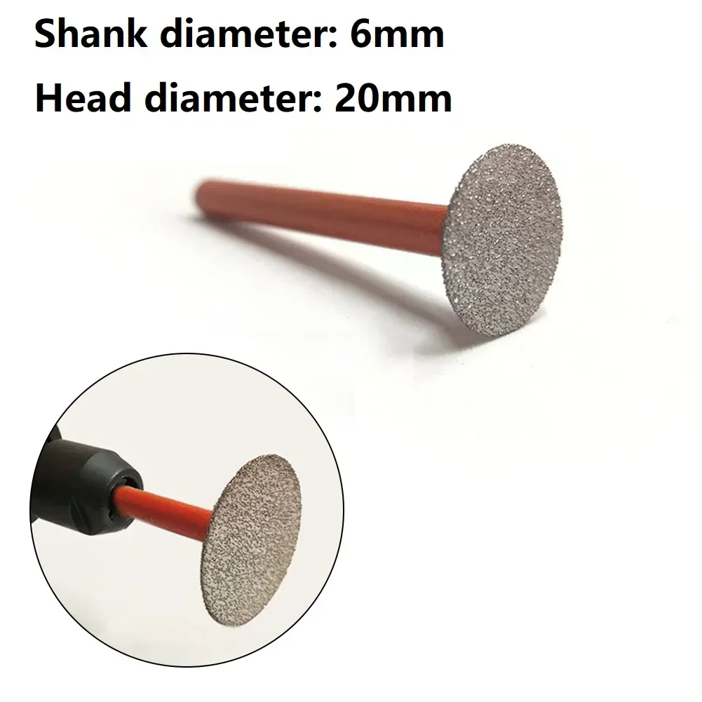 Diamond Grinding Head Mounted Points Grinding Needle 8-30mm Cutter Head For Stone Jade Carving Burrs Polishing Engraving Tools