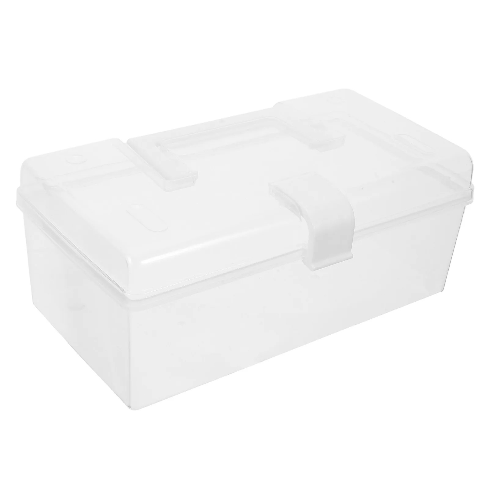 

Легкий ударопрочный контейнер для медикаментов из прозрачного пластика с портативной ручкой и надежной застежкой, размер S