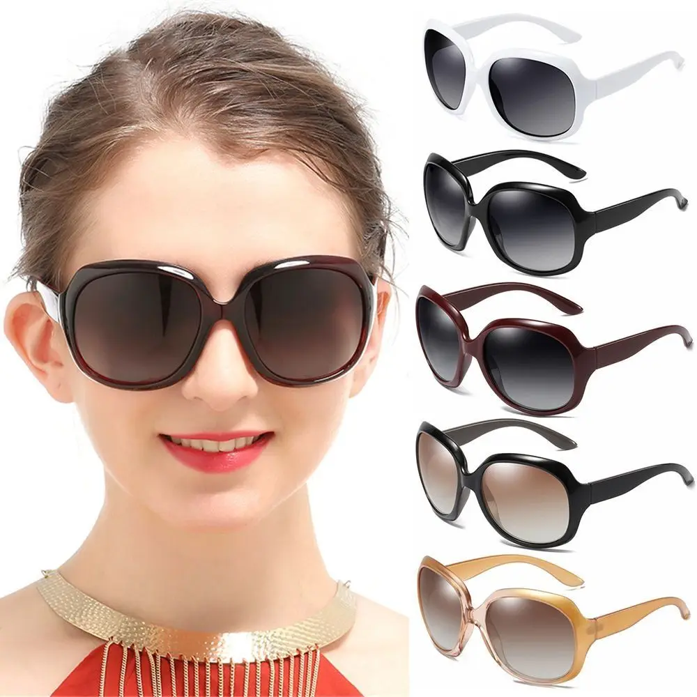 

New Shades Polarized Sunglasses for Women UV 400 Square Oversized Sunglasses Elliptical Frame Vintage Eyewear for Women & Men