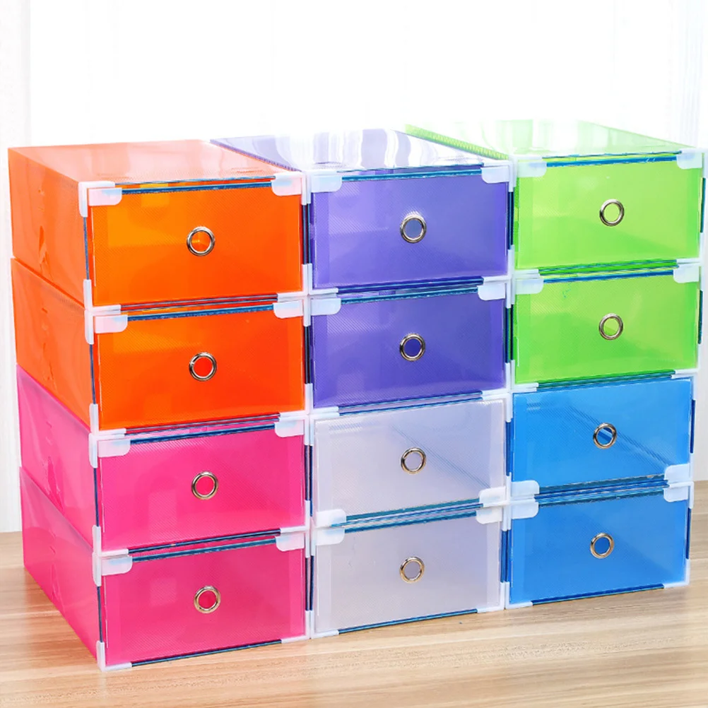 

5Pcs Transparent Stackable Shoe Storage Drawer Box Organizer for Women Girls Shoes Accessories Women Shoes Storage