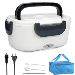 Plastic Electric Heated Lunch Box 12V 24V Car Truck Travel Outdoor Meal Heating Heater 220V 110V EU US Food Warmer Container