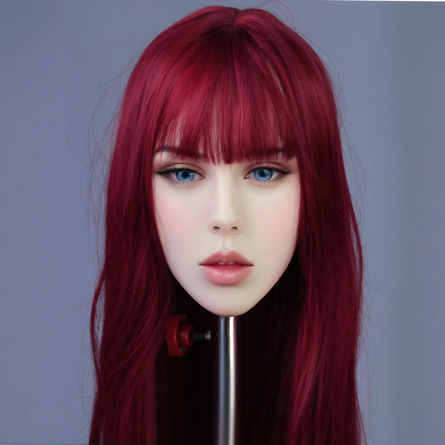 Nowy model głowy TPE, z delikatną i uroczą twarzą, interfejs M16, z peruką i oczami.