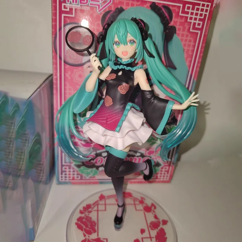 오리지널 타이토 하츠네 미쿠 애니메이션 피규어 차이나 드레스 Ver. 액션 피겨 모델 소장 장식품 모델 크리스마스 장난감 선물