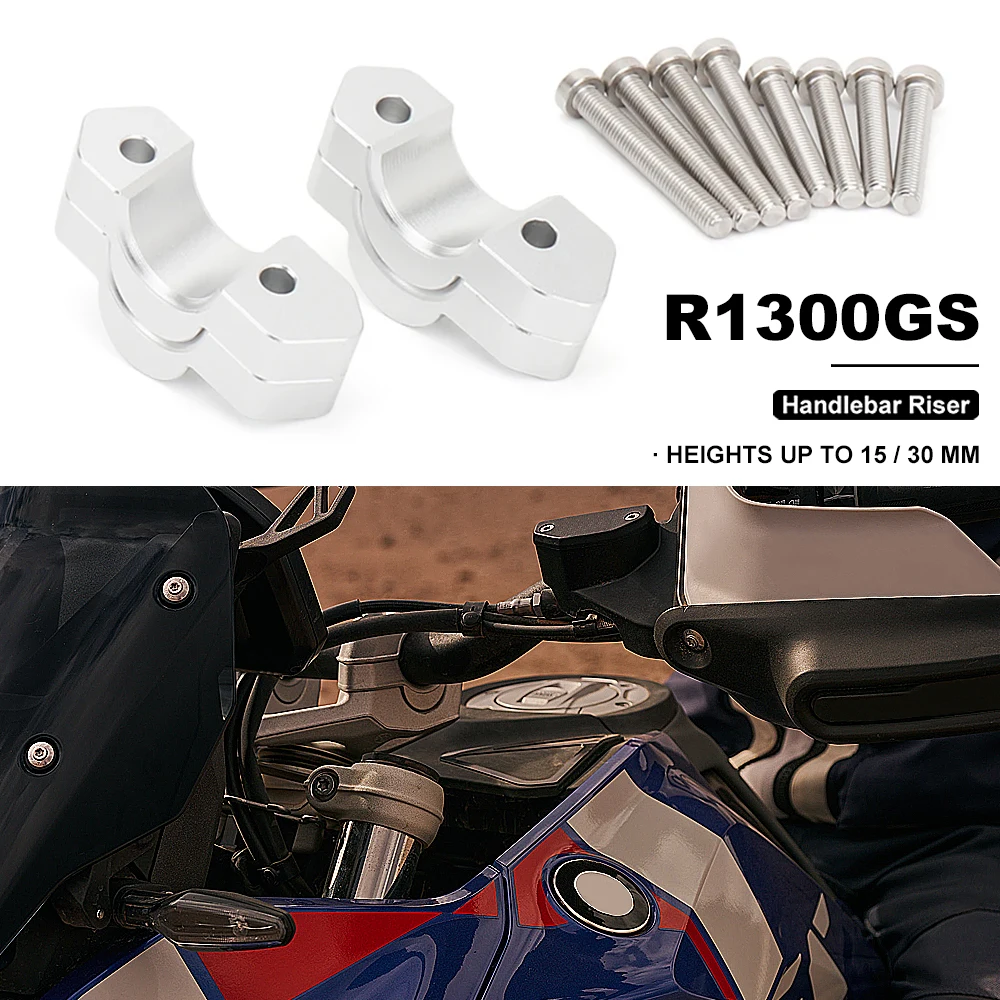 

New Motorcycle Accessories Silver Handlebar Riser Handle Bar Heighten Mounting Kit For BMW R1300GS R 1300 GS R1300 GS r1300gs