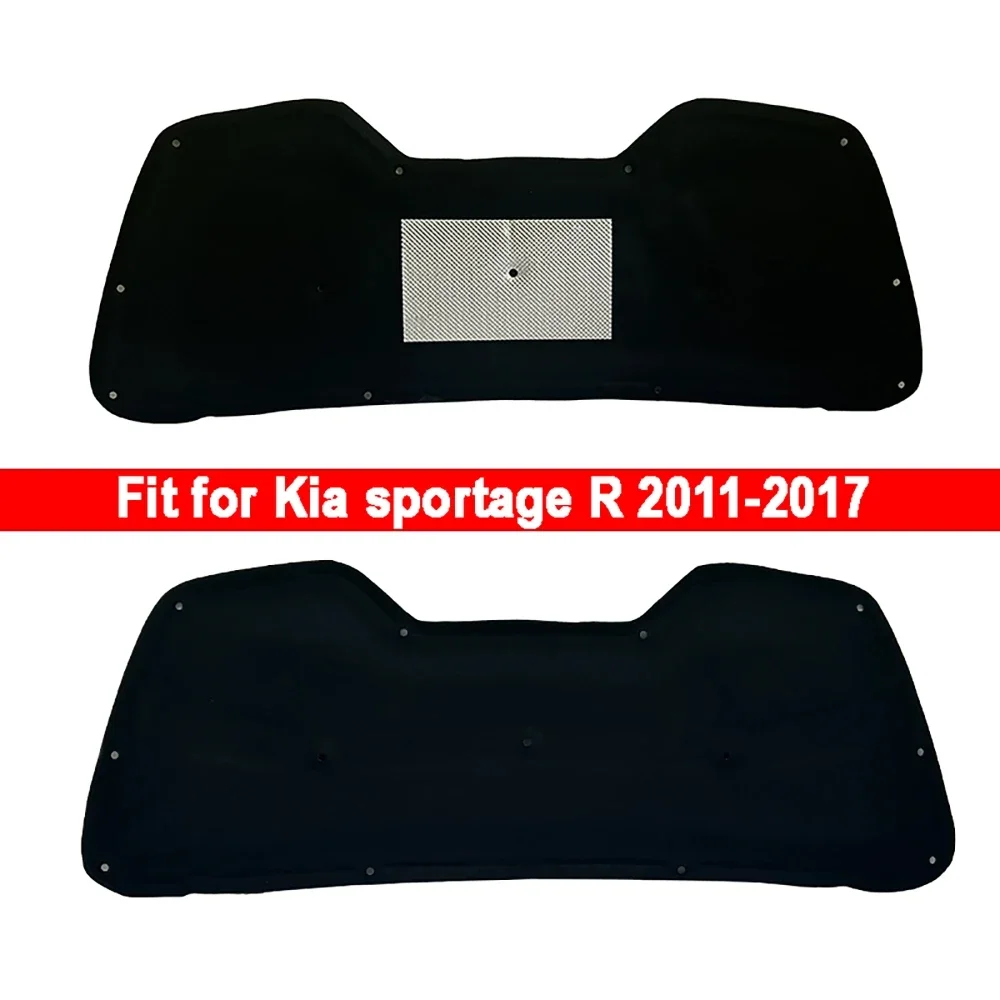 Almofada de algodão de isolamento do capô dianteiro do motor para kia sportage r 2011-2017 esteira de isolamento térmico à prova de som com fivela