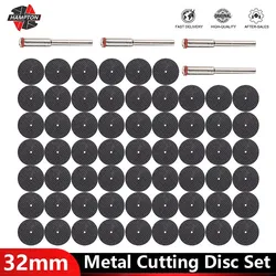 HAMPTON Abrasive Cutting Disc 32mm With Mandrels Grinding Wheels For Dremel Accesories Metal Cutting Rotary Tool Saw Blade