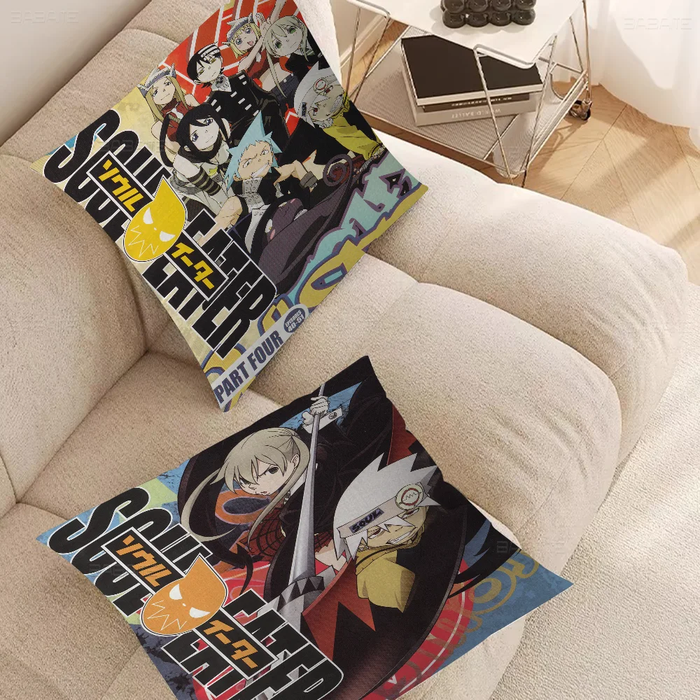 Anime Soul Eater Pillowcase Toon Gift Cushion Cover Bedroom Home Sofa Chair Seat Decor Pillow Case