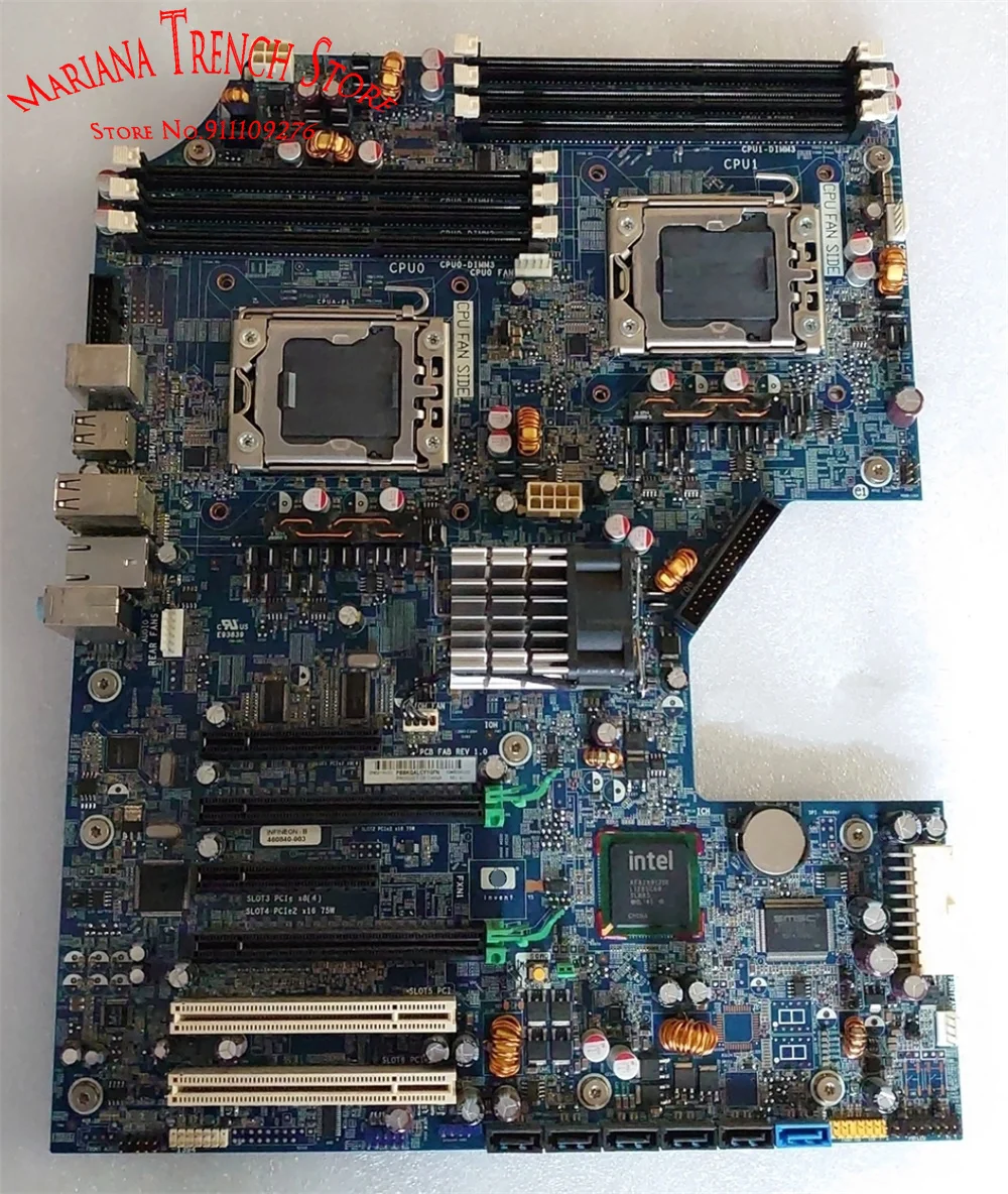 

PC Motherboard for HP Z600 Tower 591184-001 460840-003 55XX 56XX CPU