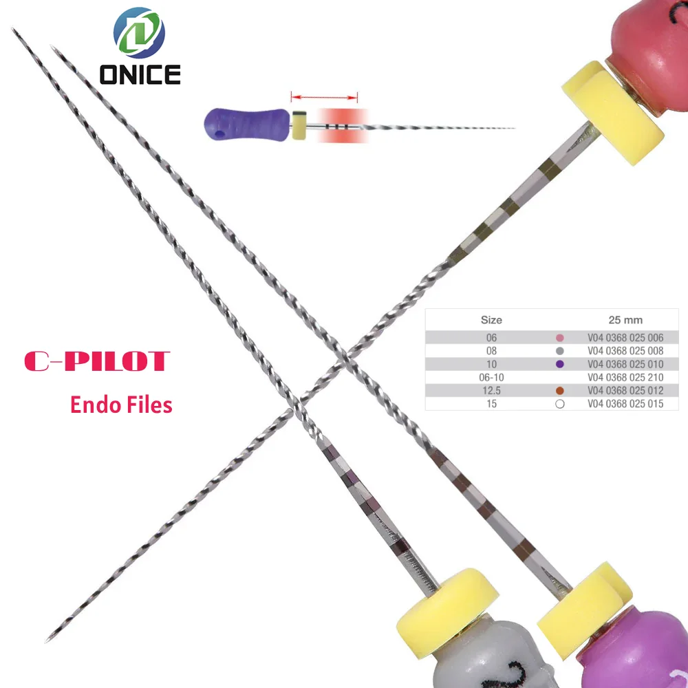 

5Packs Sterile VDW C-Pilot Endo Files - Stainless Steel Dental Files for Calcified Root Canals‌ 30Pieces