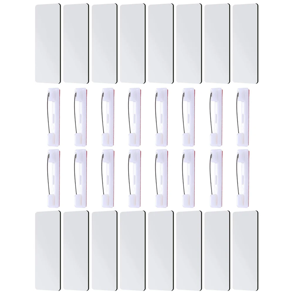 

32Pcs Blank Name Badges DIY Id Tags High-Class Density Board for Office School Events Blank Name Tags Nametag
